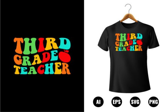 3rd Grade Teacher T-shirt Design: Graphics for Back-to-School T-Shirt Designs