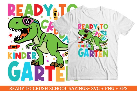 Crushed Kindergarten School SVG Design: Graphics for T-Shirt Designs