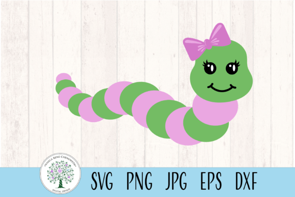 Cute Girl Bookworm Graphics for Crafts & Branding