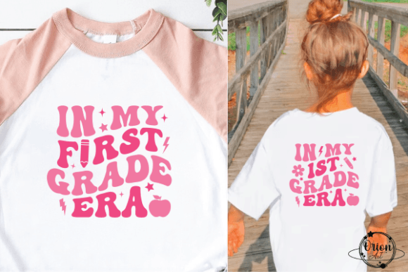 Groovy First Grade SVG PNG: Graphics for T-Shirt Designs