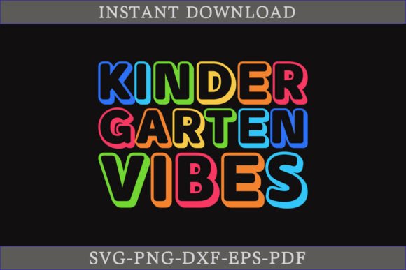 Kindergarten Vibes Retro T-Shirt Designs & Graphics