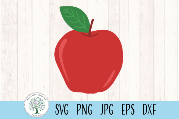 Red Apple SVG for Crafts & Graphics