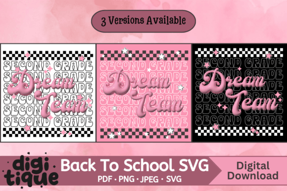Second Grade Dream Team T-Shirt SVG PNG Graphics