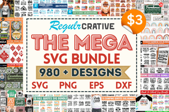 The Mega SVG Big Bundle: Graphics for Crafts